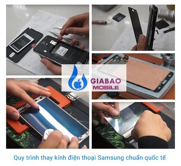 Quy trình thay kính điện thoai Samsung Hải Phòng